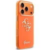 Guess IML 4G Script Metal Logo telefono dėklas iPhone 17 Pro oranžinis