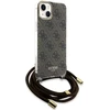Guess GUHCP15SHC4SEW Apple iPhone 15 / 14 / 13 6.1″ rudos spalvos kietas dėklas Crossbody Cord 4G Print