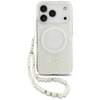 Guess IML Flowers Allover Strap MagSafe dėklas skirtas Apple iPhone 17 Pro baltos spalvos