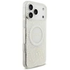 Guess IML Flowers Allover Strap MagSafe dėklas iPhone 17 Pro Max baltas
