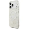 Guess IML Flowers Allover Strap MagSafe dėklas skirtas Apple iPhone 17 Pro baltos spalvos
