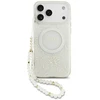 Guess IML Flowers Allover Strap MagSafe dėklas iPhone 17 Pro Max baltas
