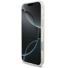 Guess IML Flowers Allover Strap MagSafe dėklas iPhone 17 Pro Max baltas