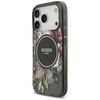 Guess IML Flowers Strap MagSafe dėklas skirtas Apple iPhone 17 Pro juodos spalvos