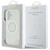 Guess GUHMP16SPFTDTEH Apple iPhone 16 6.1″ baltos spalvos kietas dėklas IML Rhinestones MagSafe