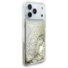 Guess Liq dėklas. Glitter 4 Charms skirtas Apple iPhone 17 Pro Max aukso spalvos