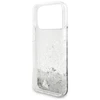 Guess Liq. Glitter Charms Dėklas Apple iPhone 17 Pro Max Sidabrinis