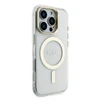 „Guess“ PC/TPU galvanizuoto stovo kameros rėmelis „MagSafe“ dėklas su keičiamais fonais, skirtas „Apple iPhone 16 Pro“