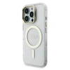 „Guess“ PC/TPU galvanizuoto stovo kameros rėmelis „MagSafe“ dėklas su keičiamais fonais, skirtas „Apple iPhone 16 Pro“