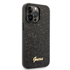 Dėklas Guess PC/TPU Glitter Flakes Metal Logo Case skirta iPhone 14 Pro Max, juodas