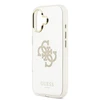Guess PC/TPU Mirror 4G Glitter Logo MagSafe dėklas skirtas Apple iPhone 17 auksos spalvos