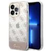 Dėklas Guess GUHCP14LHG4MHP iPhone 14 Pro 6,1 colio eilučių / rožinės spalvos kietojo dėklo 4G šablono scenarijus