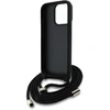 Guess PU 4G Metal Logo Crossbody Strap dėklas skirtas Apple iPhone 15 Pro Max rožinės spalvos