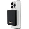 Guess Powerbank indukcinis 15W GUPBM5ALGSGK 5000mAh juodos spalvos MagSafe Metal Script Logo