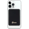 Guess Powerbank indukcinis 5W GUPBM3ALGSGK 3000mAh juodos spalvos MagSafe Metal Script Logo