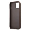 Guess PU 4G metalinis logotipo dėklas, skirtas iPhone 13 Brown