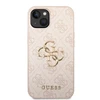 Guess PU 4G Metal Logo dėklas skirtas Apple iPhone 14 rožinės spalvos