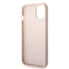Guess PU 4G Metal Logo dėklas skirtas Apple iPhone 14 rožinės spalvos