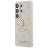 Guess PU 4G Metal Logo dėklas skirtas Samsung Galaxy S26 Ultra rožinės spalvos