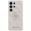 Guess PU 4G Metal Logo dėklas skirtas Samsung Galaxy S26 Ultra rožinės spalvos