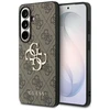 Guess PU 4G Metal Logo dėklas skirtas Samsung Galaxy S26+ rudos spalvos