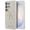 Guess PU 4G Metal Logo dėklas skirtas Samsung Galaxy S26 Ultra rožinės spalvos