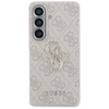 Guess PU 4G Metal Logo dėklas skirtas Samsung Galaxy S26 rožinės spalvos