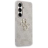 Guess PU 4G Metal Logo dėklas skirtas Samsung Galaxy S26 rožinės spalvos