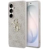 Guess PU 4G Metal Logo dėklas skirtas Samsung Galaxy S26 rožinės spalvos
