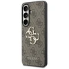 Guess PU 4G Metal Logo dėklas skirtas Samsung Galaxy S26 rudos spalvos
