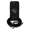 GUESS dėklas skirtas Apple iPhone 16 Pro GUHCP16LP4GMGCRK (CBDY PU 4G Big Logo W/Cord Strap) juodos spalvos