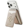 Dėklas Guess PU 4G Mirror MagSafe Cardslot Stand Rožinė