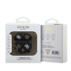 Guess PU 4G Peony Charm Apple AirPods 1/2 dėklas jūsų ausinėms juodos spalvos
