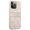 Dėklas GUHCP13L4GDPI Guess PU 4G Printed Stripe Case, skirtas iPhone 13 Pro, rožinis
