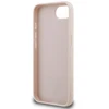 „Guess“ PU 4G Strass trikampio formos metalinis logotipo dėklas iPhone 16e, rožinis