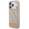 Guess PU 4G dryžuotas telefonų dėklas iPhone 17 Pro rausvas