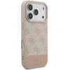 Guess PU 4G dryžuotas telefonų dėklas iPhone 17 Pro rausvas