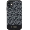 Guess PU G Cube telefono dėklas su MagSafe palaikymu, skirtas iPhone 11, juodas