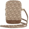 Guess krepšys su užtrauktuku GCube Bottom Stripe (GUWBZPGCSPGW) rudos spalvos