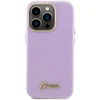 Guess GUHCP15LPGMCSL Apple iPhone 15 Pro 6.1″ lilac kietas dėklas Glitter Glossy Script