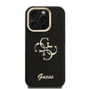 Guess PU Grained 4G Logo Stand Camera Frame dėklas skirtas Apple iPhone 15 Pro juodos spalvos