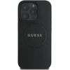 Guess PU Grained Classic Logo MagSafe Apple iPhone 16 Pro dėklas telefonui juodos spalvos