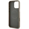 Guess PU Grained Triangle Logo Apple iPhone 16 Pro Max dėklas telefonui rudos spalvos
