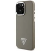 Guess PU Grained Triangle Logo Apple iPhone 16 Pro Max dėklas telefonui rudos spalvos