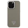 Guess PU Grained Triangle Logo Apple iPhone 16 Pro Max dėklas telefonui rudos spalvos