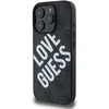Guess PU Leather 4G Big Love Logo MagSafe Apple iPhone 16 Pro dėklas telefonui juodos spalvos