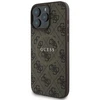 Guess PU Leather 4G Colored Ring MagSafe Apple iPhone 16 Pro Max dėklas telefonui rudos spalvos