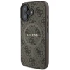 Guess PU Leather 4G Colored Ring MagSafe Apple iPhone 16 Plus dėklas telefonui rudos spalvos