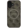 Guess PU Leather 4G Colored Ring MagSafe Apple iPhone 16 Plus dėklas telefonui rudos spalvos