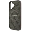 Guess PU Leather 4G Colored Ring MagSafe Apple iPhone 16 Plus dėklas telefonui rudos spalvos
